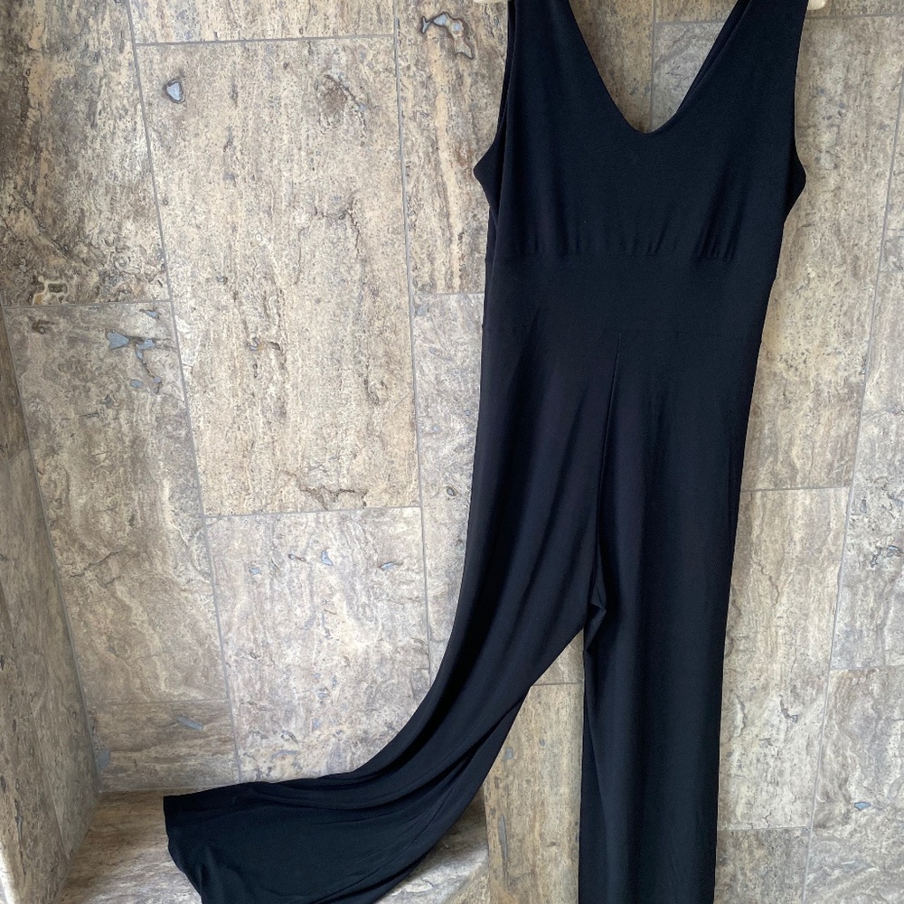Clara Sun Woo Black Wide Leg Jumpsuit